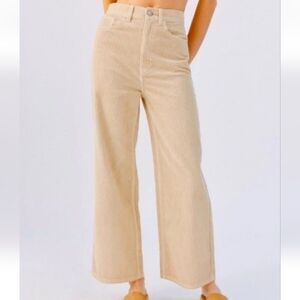 BDG Cream High And Wide Leg Corduroy Pants Size 29